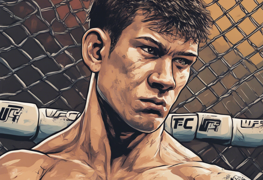 Matt Schnell's portrait, 15 years old in UFC cage