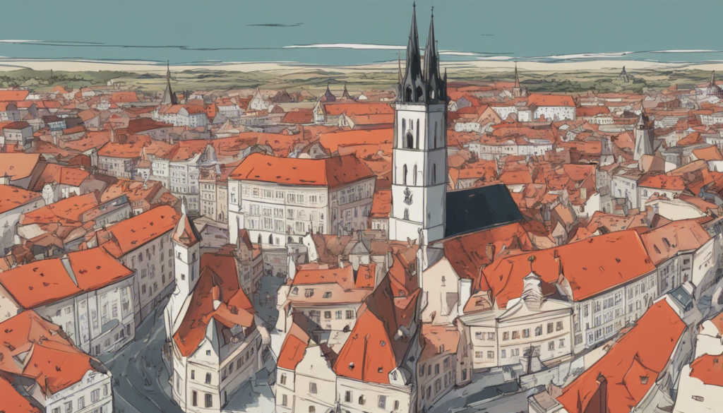 Pardubice, Czech Republic, bird's eye view