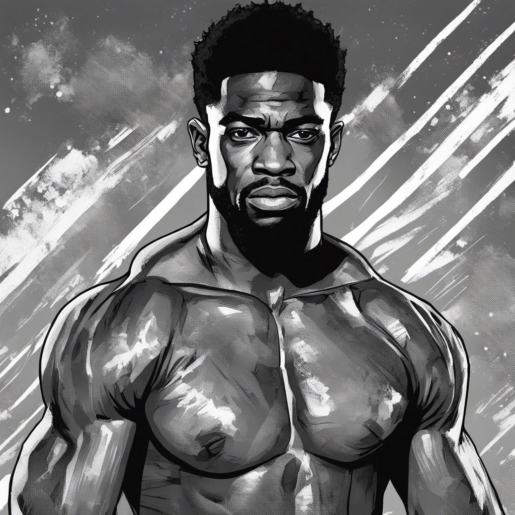 Aljamain Sterling's portrait, black and white background