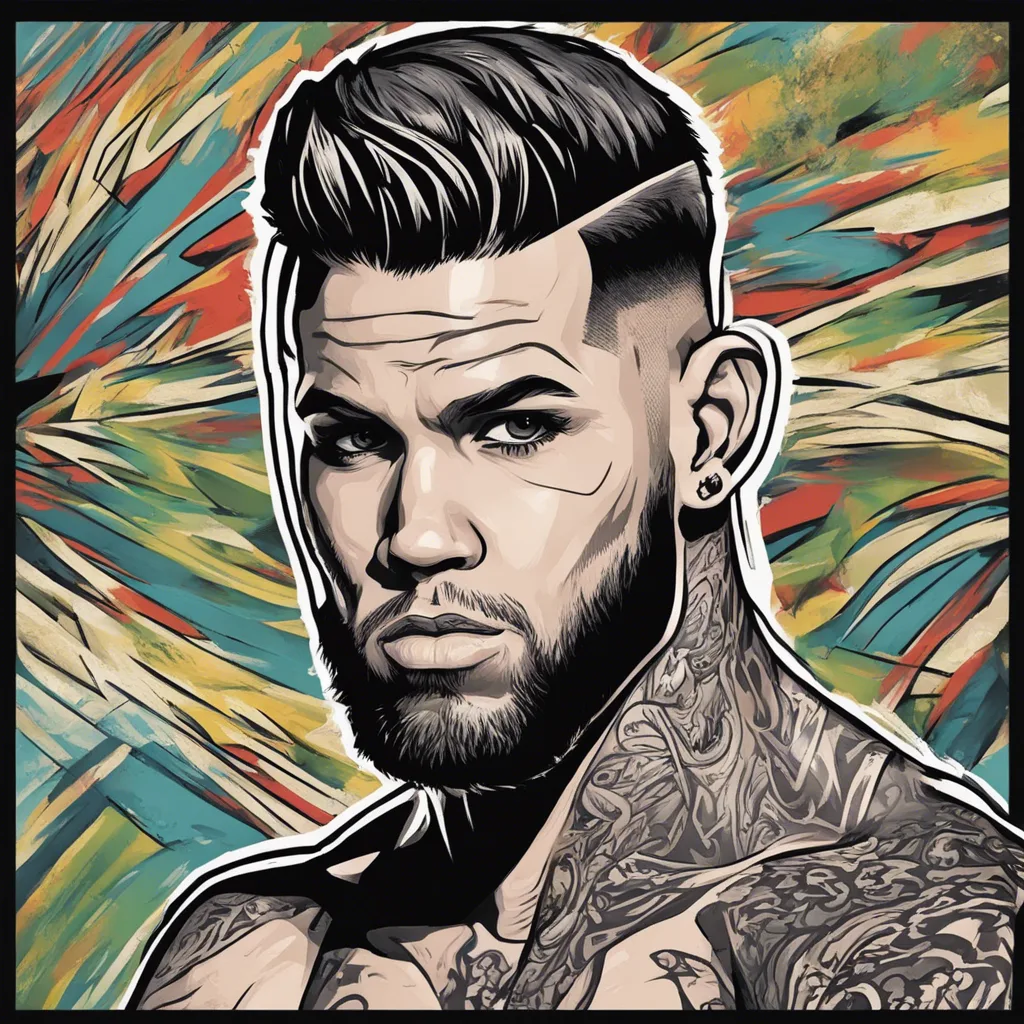 Cody Garbrandt's portrait, shiny background