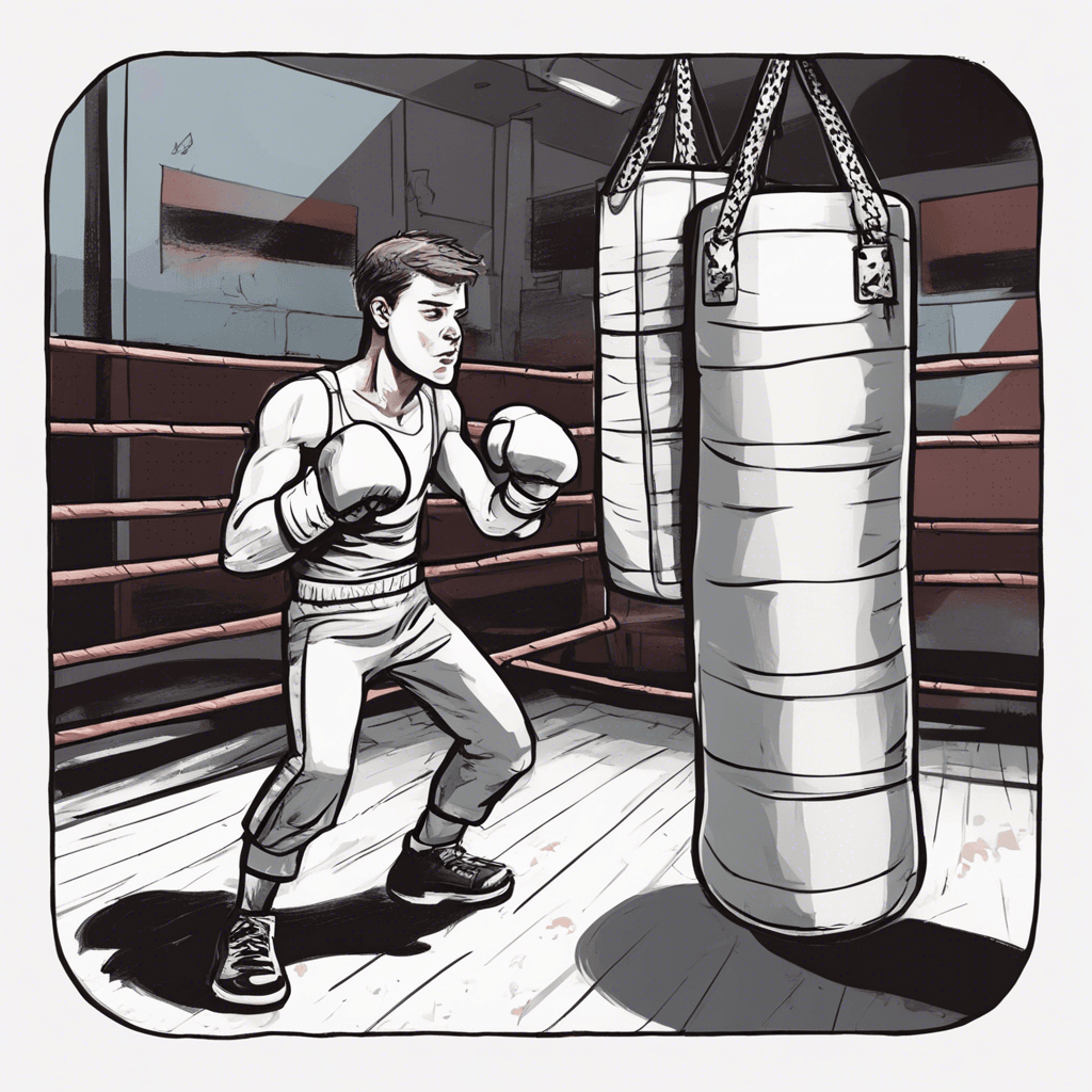 Cory Sandhagen in his teens working on his boxing skills