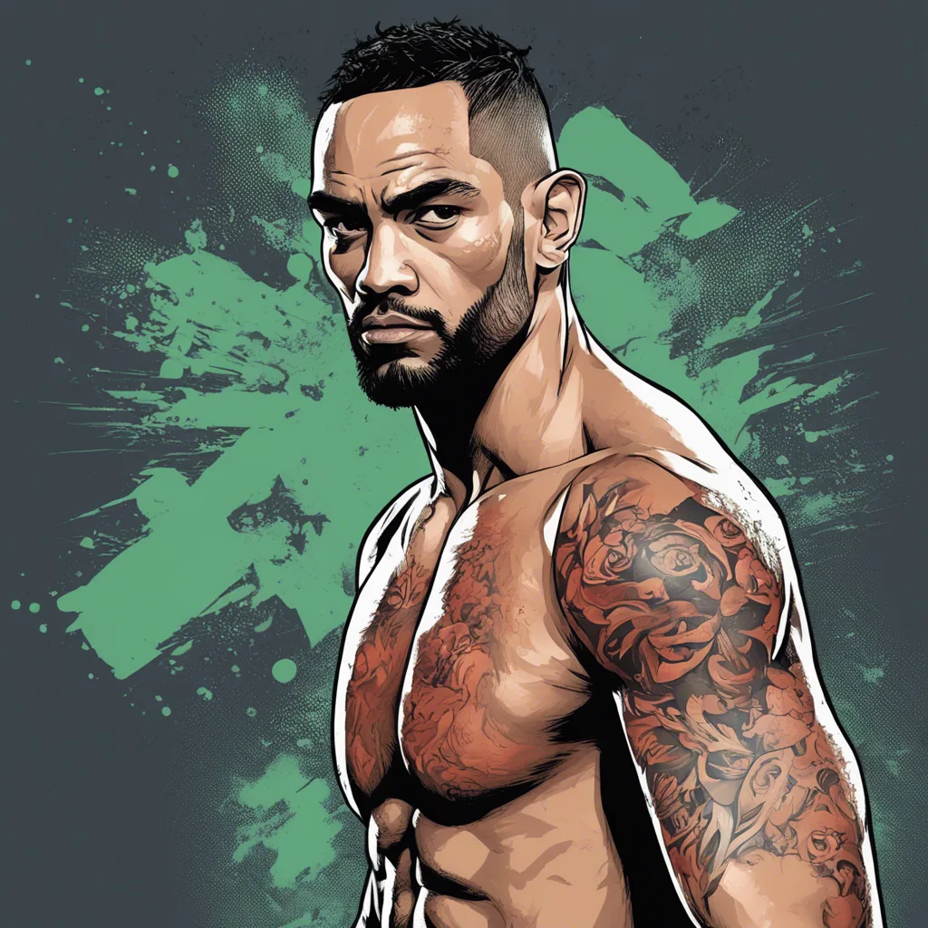 Rob Font's portrait, green background