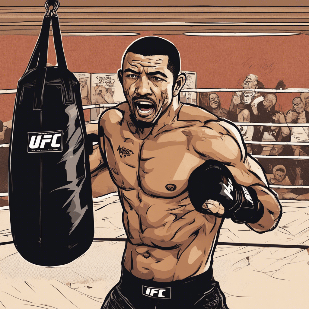 jose aldo hitting a punching bag