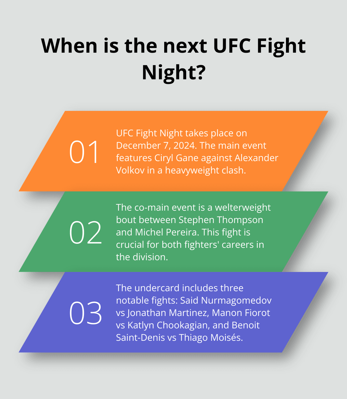 Infographic: When is the next UFC Fight Night? - mma fight schedule today